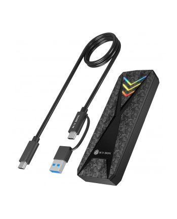 icybox Obudowa dysku IB-1805ML-CU31 NVMe M.2 SSD, RGB oświetlenie nr 2