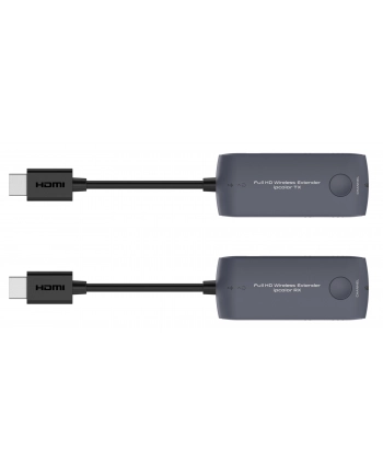 Premiumcord Mini przedłużacz bezprzewodowy HDMI do 20 m, Full HD 1080p 60 Hz, 5 GB/sek., HDMI1.4, HDCP2.2, czarny