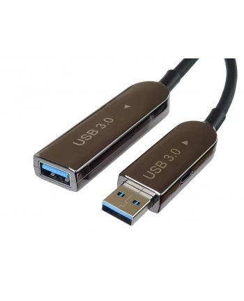 Premiumcord Kabel USB USB-A - USB-A 10 m Czarny (ku3fiber10)