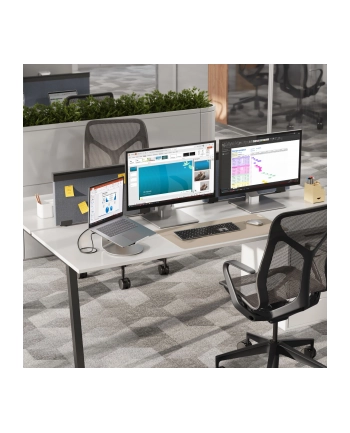 Alogic Elevate 34  Dual Vertical Monitor Stand Silver