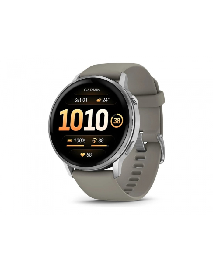 Garmin Venu 4 45mm Silikon-Armb. czarny/srebrny/Szary główny