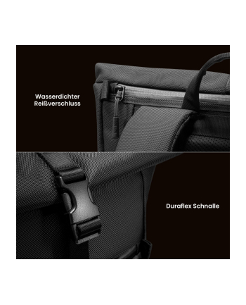 tomtoc Navigator-T61 25L-30L Rolltop Backpack black