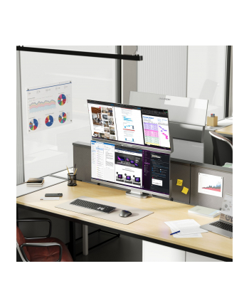 Alogic Elevate 34  Dual Vertical Monitor Stand Silver