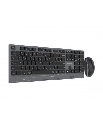 GEMBIRD Zestaw bezprzewodowy dual mode klawiatura + mysz 2.4 GHz + BT slim układ RU kolor czarny