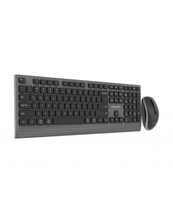 GEMBIRD Zestaw bezprzewodowy dual mode klawiatura + mysz 2.4 GHz + BT slim układ US kolor czarny
