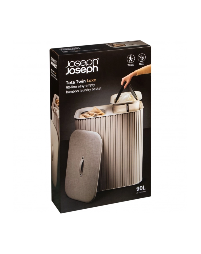 Joseph Joseph Tota Twin Luxe 90L Wäschetrennkorb ecru główny