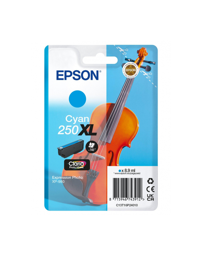EPSON Singlepack Cyan 250XL ink główny