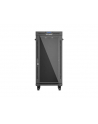 LANBERG Rack Cabinet 19inch Free-Standing 24U/600X600 FLAT PACK With Glass Door LCD black V2 - nr 6