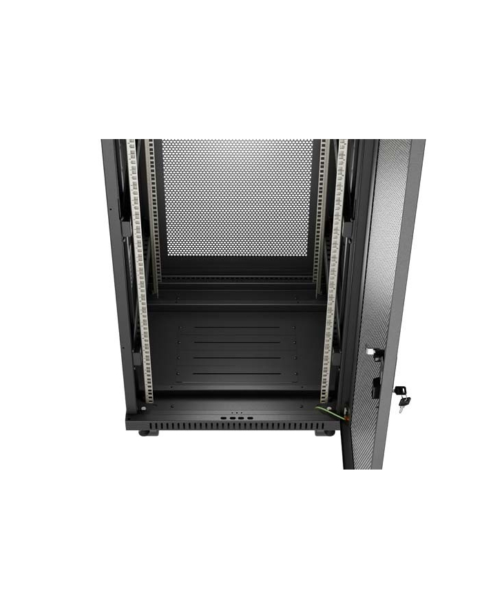 LANBERG Rack Cabinet 19inch Free-Standing 24U/600X600 FLAT PACK With Mesh Door LCD black V2 główny