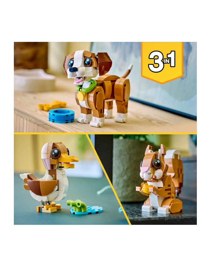 LEGO Creator 3w1 31382 - Urocze zwierzątka: psotny szczeniaczek główny