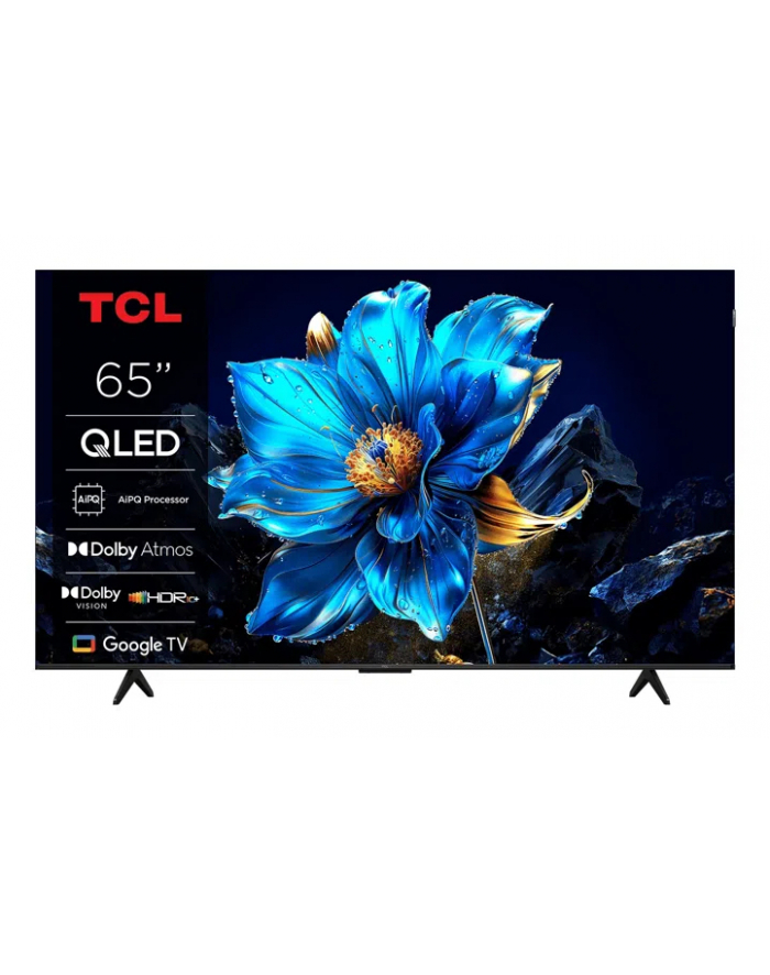 Telewizor TCL 65T69C QLED 65''; 4K Ultra HD Google TV Dolby Atmos DVB-T2 Metaliczny główny