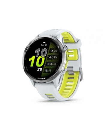 Zegarek sportowy Garmin Forerunner 970 47mm, BIAŁYstone/amp yellow