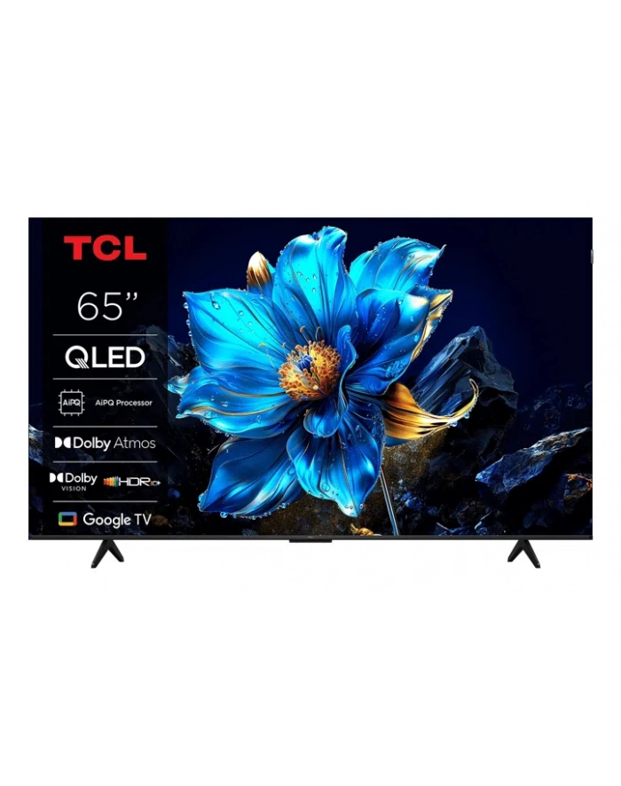 Telewizor TCL 65T69C QLED 65''; 4K Ultra HD Google TV Dolby Atmos DVB-T2 Metaliczny główny