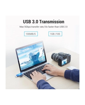 Czytnik kart SD / microSD Vention ze złączami USB 30 USB-C microSD szary nr 2