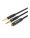 Kabel audio Vention 2x 3,5mm męski do 4 biegunowego żeńskiego 3,5mm 0,3m - nr 1