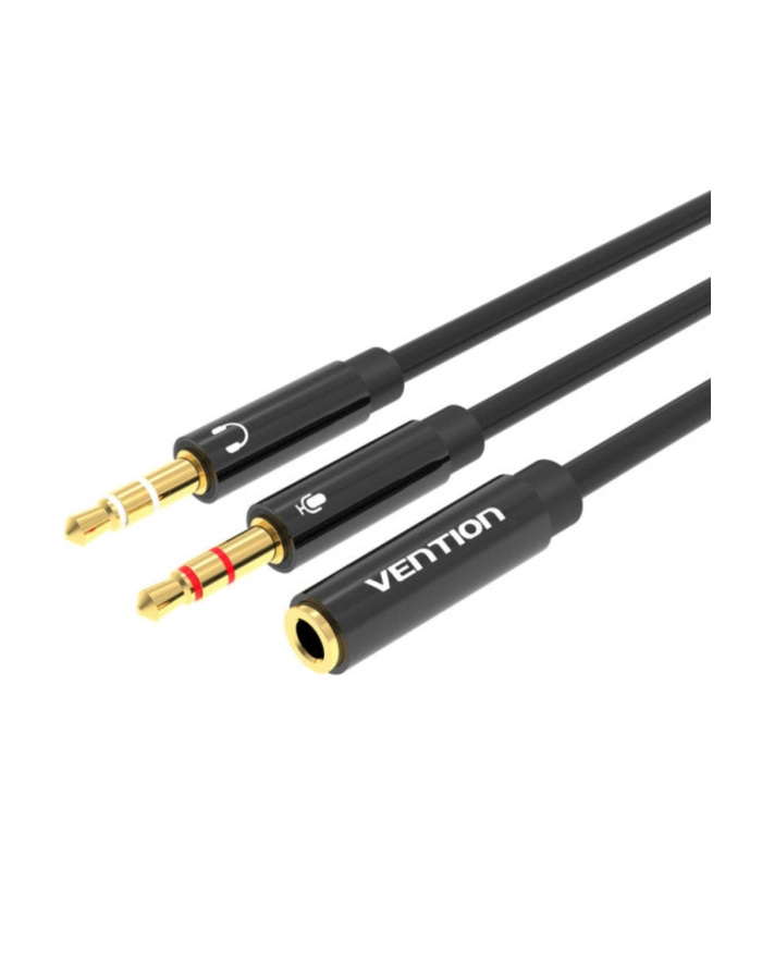 Kabel audio Vention 2x 3,5mm męski do 4 biegunowego żeńskiego 3,5mm 0,3m główny