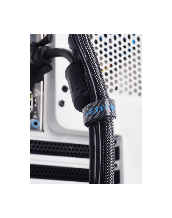 Opaska rzepowa organizer kabli Vention 3m czarna główny