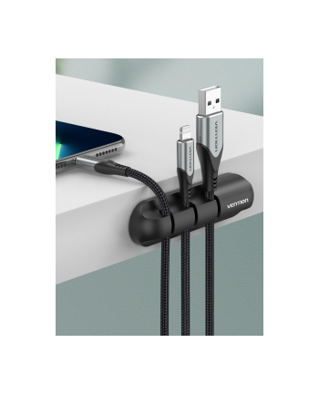 3-portowy organizer kabli Vention czarny nr 1