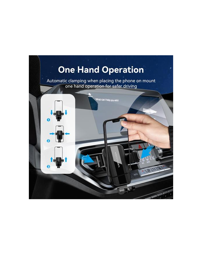 Uchwyt samochodowy do telefonu Vention 47 do 72 cala czarny główny