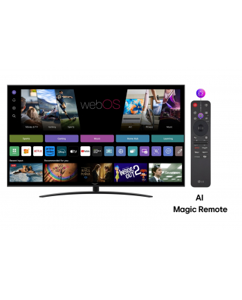 Telewizor LG NanoCell 75NANO81A3A 75''; 4K Ultra HD WebOS Dolby Digital DVB-T2 Czarny