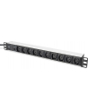 Listwa zasilająca PDU 19'''', 1U, 10 gniazd IEC C13, 10A, 2500W, aluminiowa, 2m - nr 9