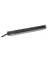 Listwa zasilająca PDU 19'''', 1U, 10 gniazd IEC C13, 10A, 2500W, aluminiowa, 2m - nr 10