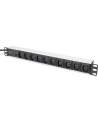 Listwa zasilająca PDU 19'''', 1U, 10 gniazd IEC C13, 10A, 2500W, aluminiowa, 2m - nr 13