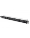 Listwa zasilająca PDU 19'''', 1U, 10 gniazd IEC C13, 10A, 2500W, aluminiowa, 2m - nr 4