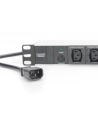 Listwa zasilająca PDU 19'''', 1U, 10 gniazd IEC C13, 10A, 2500W, aluminiowa, 2m - nr 5