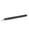 Listwa zasilająca PDU 19'''', 1U, 10 gniazd IEC C13, 10A, 2500W, aluminiowa, 2m - nr 6
