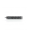 Listwa zasilająca PDU 10'''', 1U, 3 gniazda Schuko, 16A, 4000W, aluminiowa, 2m - nr 15