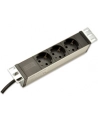 Listwa zasilająca PDU 10'''', 1U, 3 gniazda Schuko, 16A, 4000W, aluminiowa, 2m - nr 21