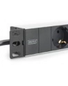 Listwa zasilająca PDU 10'''', 1U, 3 gniazda Schuko, 16A, 4000W, aluminiowa, 2m - nr 5