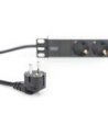 Listwa zasilająca PDU 10'''', 1U, 3 gniazda Schuko, 16A, 4000W, aluminiowa, 2m - nr 6