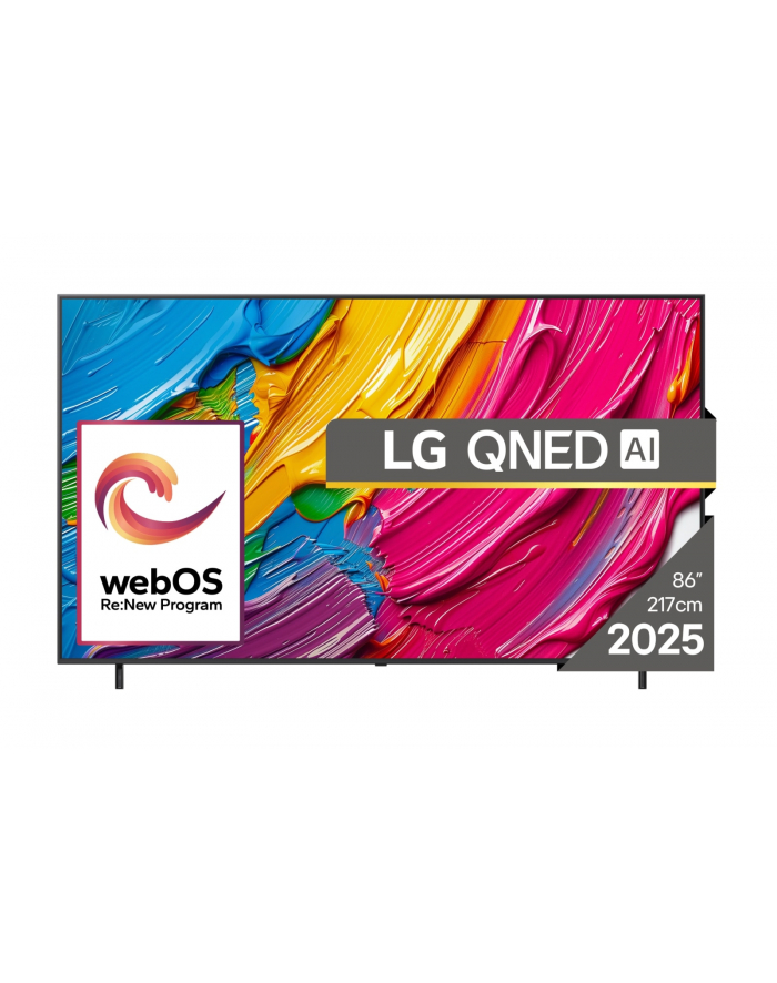 Telewizor LG 86QNED80A3A QNED 86''; 4K Ultra HD WebOS Dolby Digital DVB-T2 Czarny główny