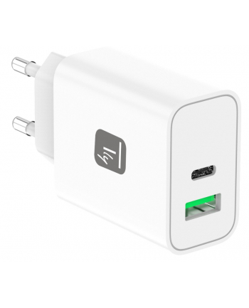 TECHLY ŁADOWARKA SIECIOWA GAN USB-C 30W PD I USB-A nr 1