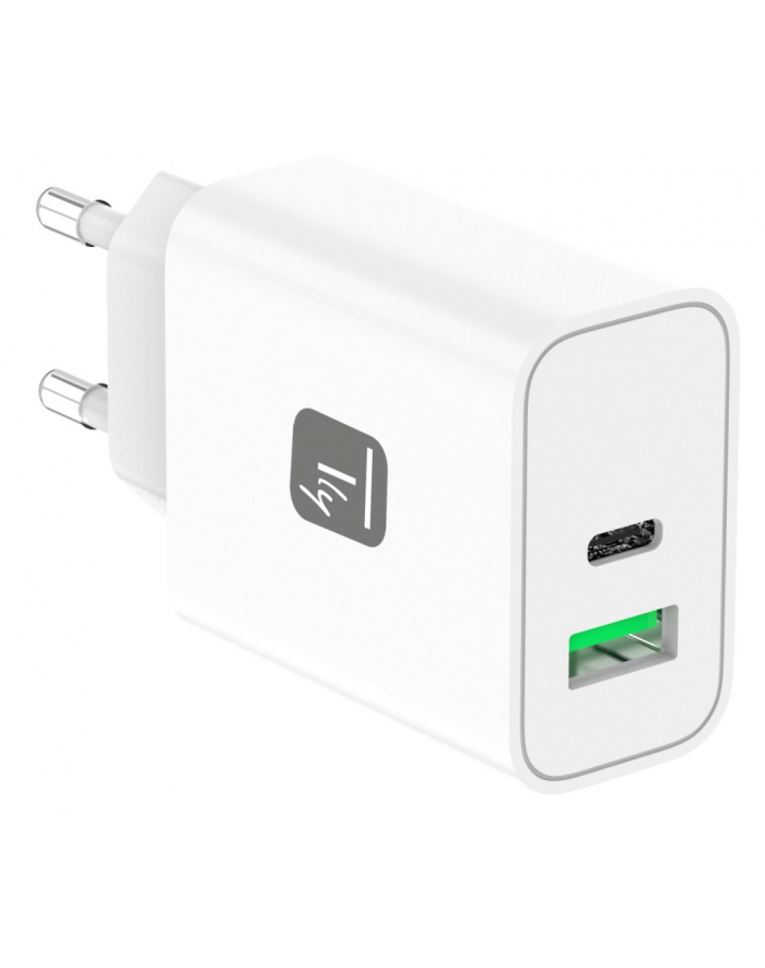 TECHLY ŁADOWARKA SIECIOWA GAN USB-C 30W PD I USB-A główny