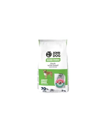 John Dog GOOD FORM MAŁE RASY wieprzowina z wołowiną Karma sucha dla psa 3kg nr 1