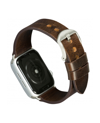 dbramante1928 DBRAMANTE Produkt Bornholm-Watch Strap 44mm-DarkBrown/Slvr