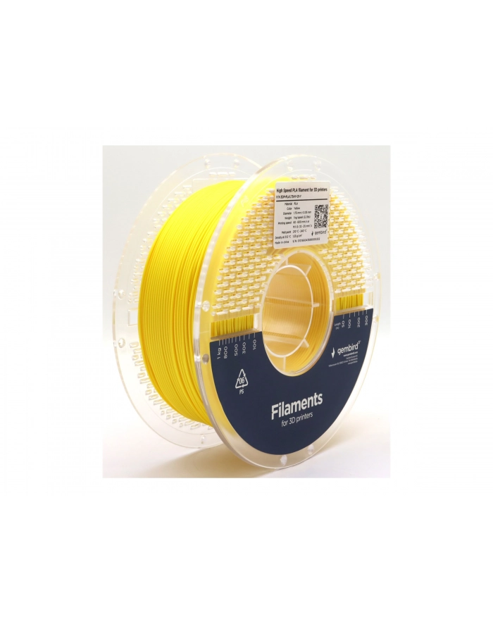 gembird Filament PLA High Speed, 1,75 mm, 1 kg, żółty główny