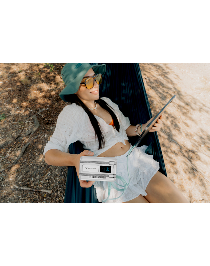 Powerbank Verbatim Charge 'n' Go 2C Display Magnetic Wireless 10000mAh 3xUSB-C PD 3.0 QC 3.0 Srebrny główny