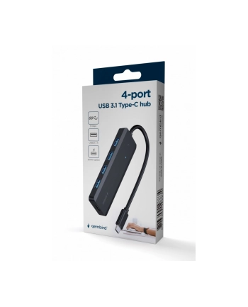 gembird HUB 4-portowy USB 3.1 (Gen 1) typu C, port PD USB-C