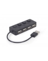 gembird HUB USB 2.0 4-portowy z przełącznikami, czarny - nr 4
