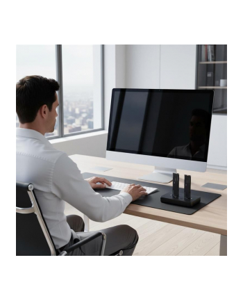 gembird Stacja dokująca do komputerów stacjonarnych z dwoma dyskami SSD USB typu C, M.2 NVME (i SATA), czarna