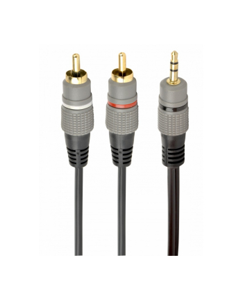 gembird Kabel stereo minijack 3.5mm na 2*RCA 2.5m pozłacane złącza nr 1