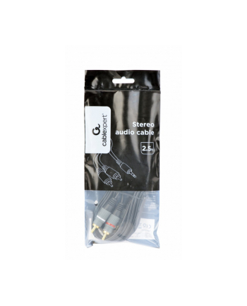 gembird Kabel stereo minijack 3.5mm na 2*RCA 2.5m pozłacane złącza nr 2