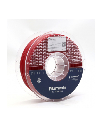 gembird Filament ABS High Speed, 1,75 mm, 1 kg, czerwony