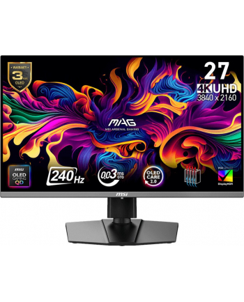 msi Monitor MAG 272UP QD-OLED X24/26.5/LED/Flat/QD-OLED/UHD/240Hz/Czarny