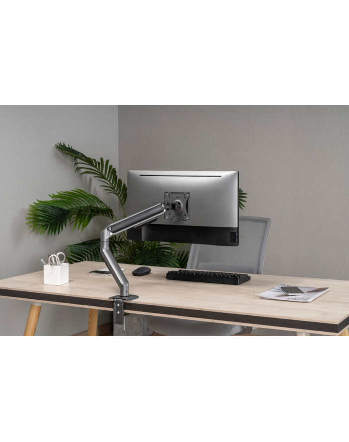 gembird Ramię biurkowe na monitor (regulowane) od 17 do 32 cale,   obciążenie do 9kg, kolor szary główny