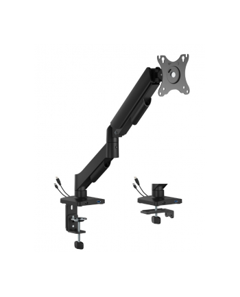 gembird Ramię biurkowe na jeden monitor z portami USB,          regulowane,  od 17 do 32 '', obciążenie do 9kg